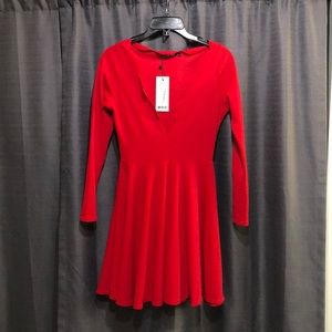 Red Scalloped Dress - Size 4